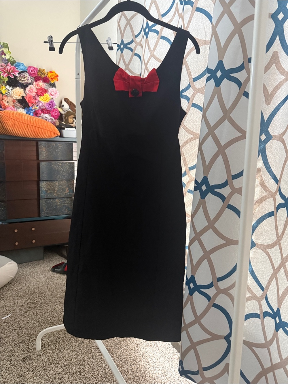 Rock Steady Classic Black Sleeveless Dress with Red Bow XL